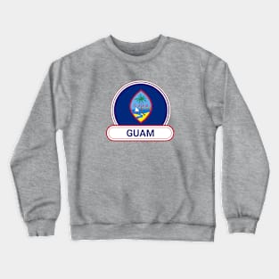 Guam Country Badge - Guam Flag Crewneck Sweatshirt